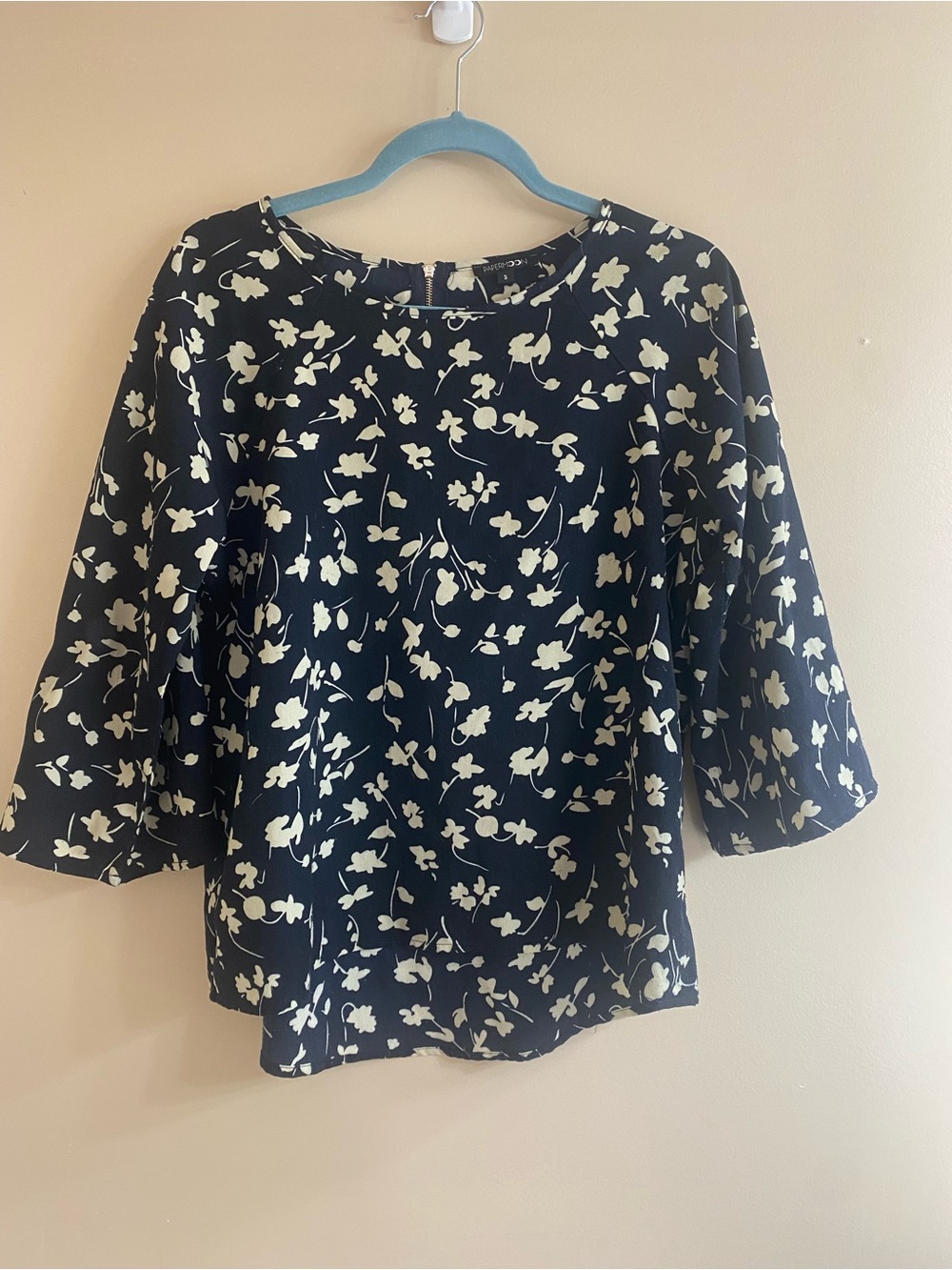 Papermoon Navy and Cream Floral Blouse